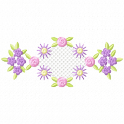 Flowers And Tree Embroidery Design 2
